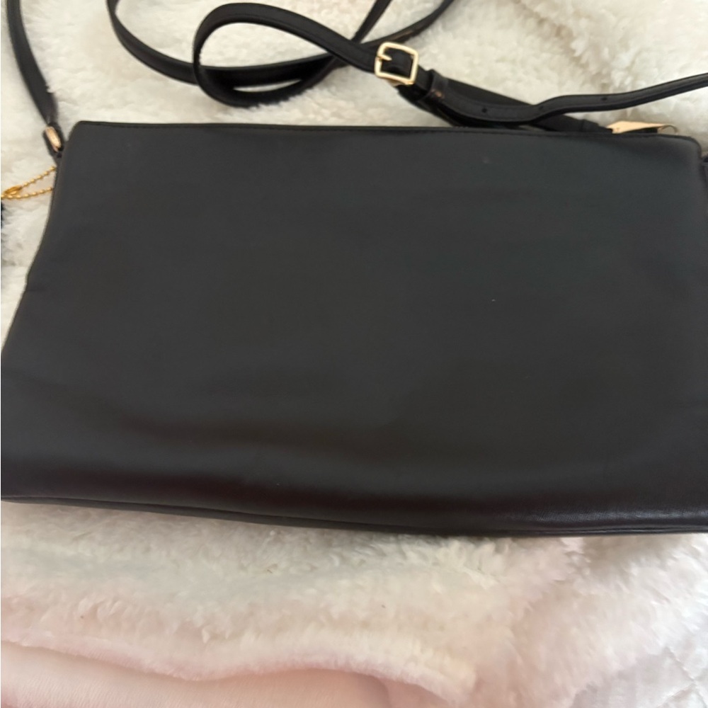 Coach Black Leather Crossbody Bag with Gold Accents - Picture 5 of 7